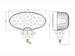 Faro Led Ovalado de 80w