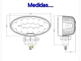 Faro Led Ovalado de 80w