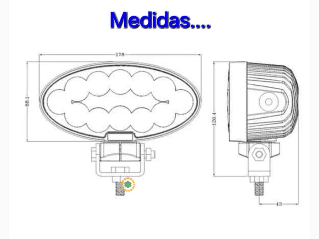 Faro Led Ovalado de 80w en León
