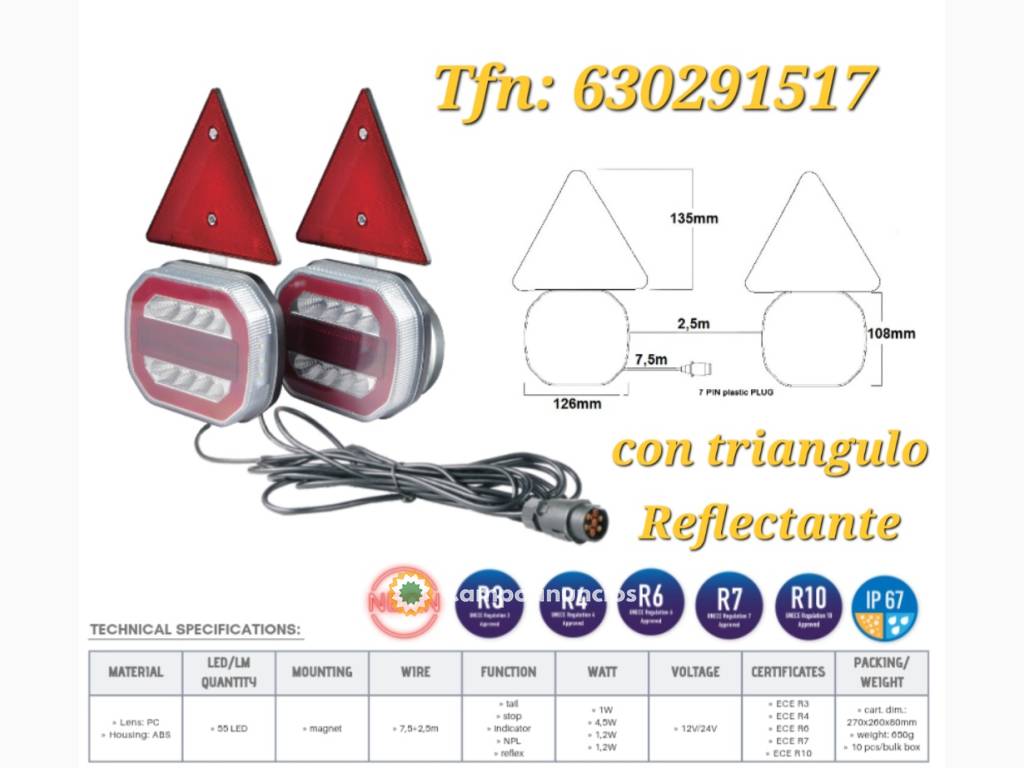 Kit Pilotos Traseros Led para Remolques  en León