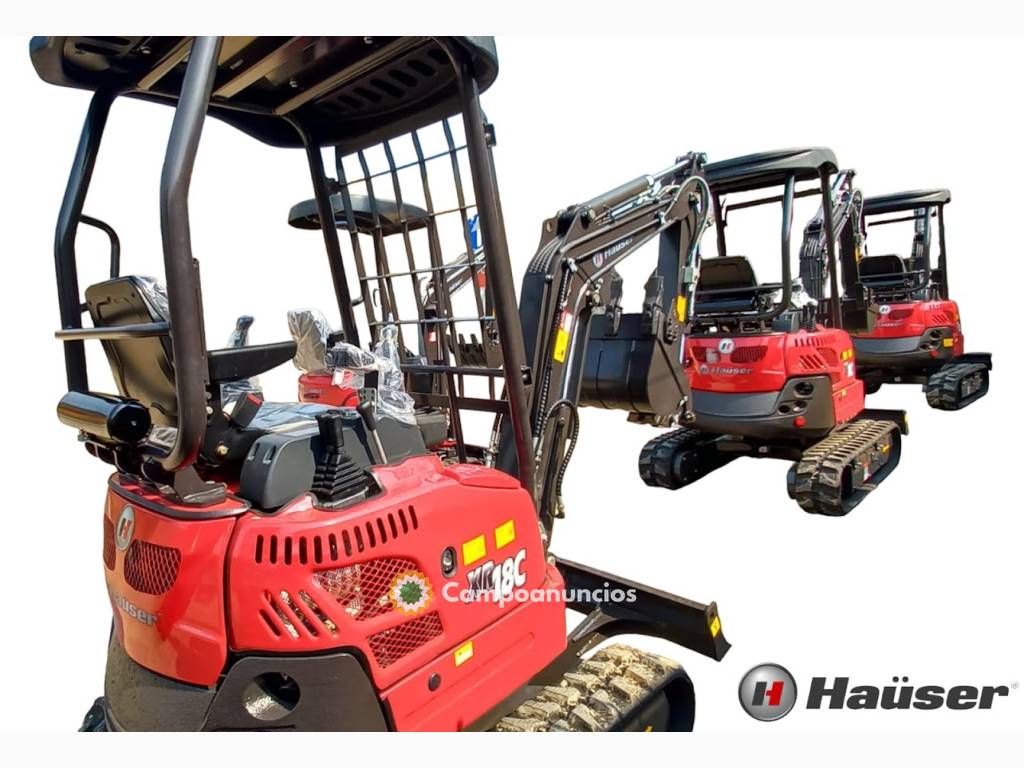 MINIEXCAVADORA HAÜSER XR18L CON MOTOR 